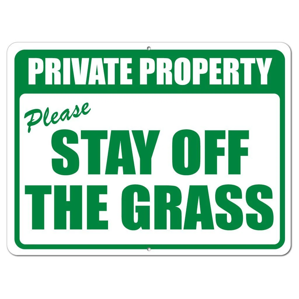 Please Stay off the Grass Sign or Sticker - Image 3