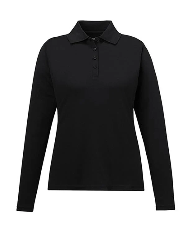 QCR Ladies' Performance Long-Sleeve Piqué Polo - Image 2