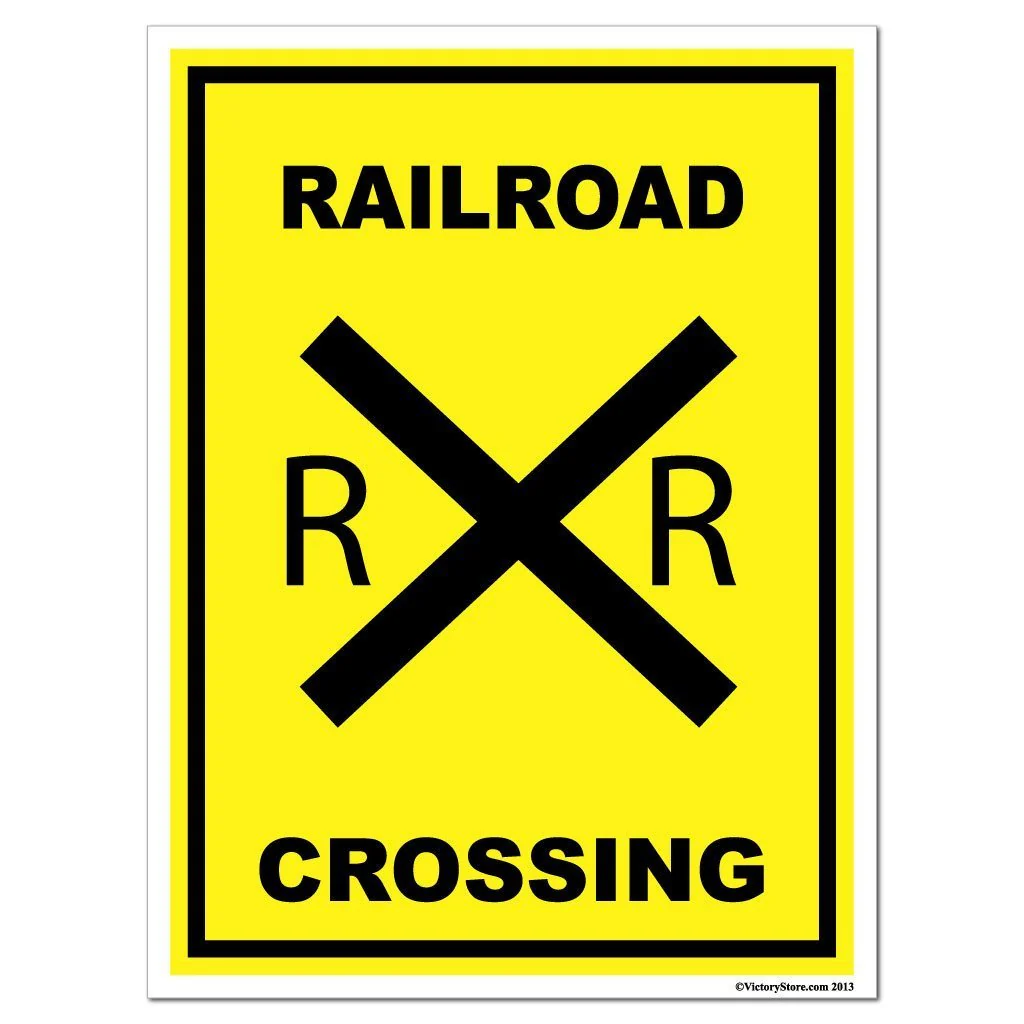 Railroad Crossing Sign or Sticker - Image 5