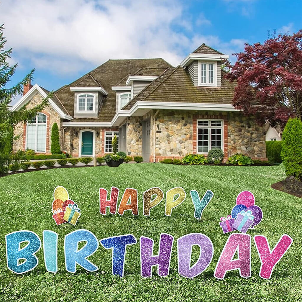 Rainbow Sparkle Happy Birthday - 17pc Set