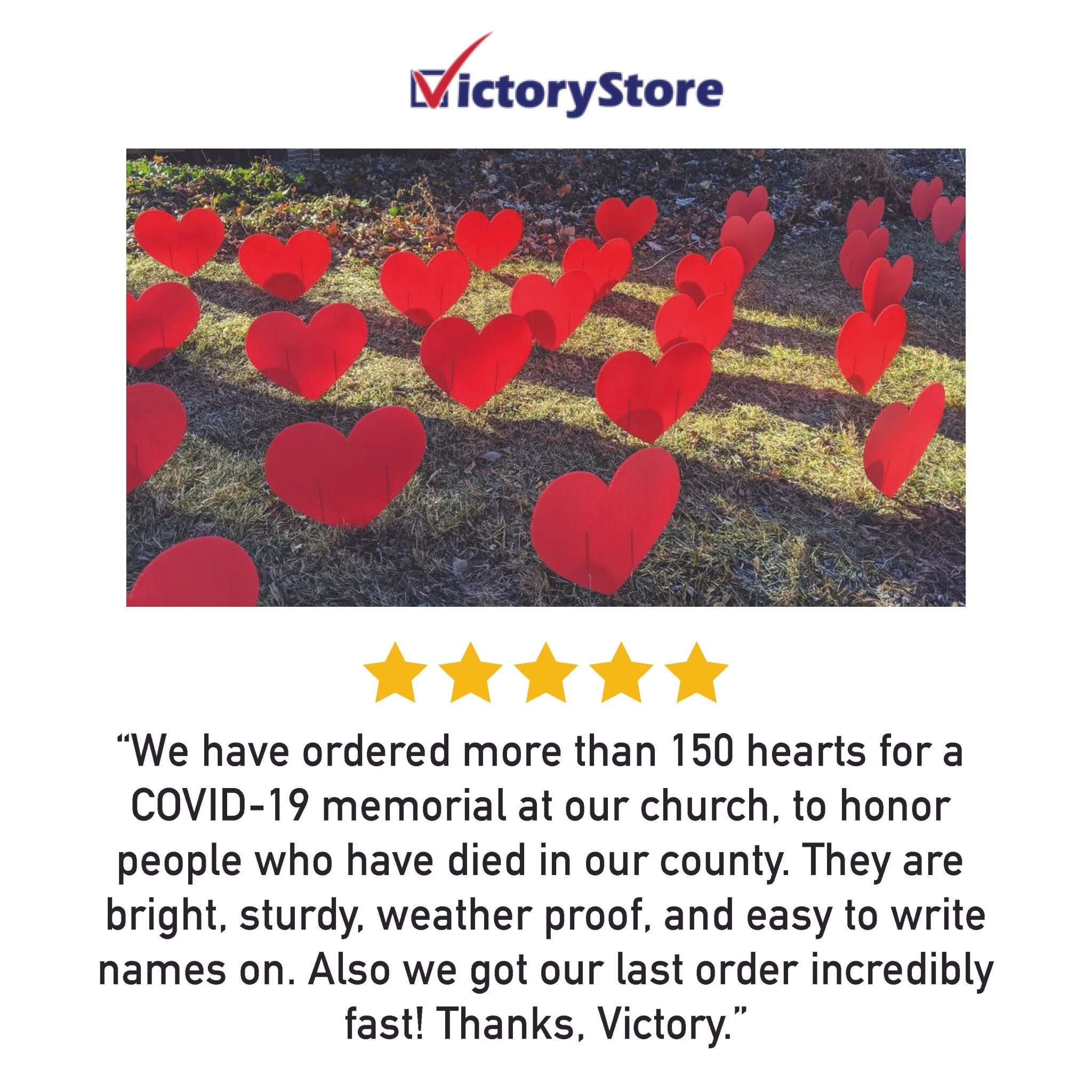 Red Hearts Valentine's Day Pathway Markers 24 piece set - Image 4