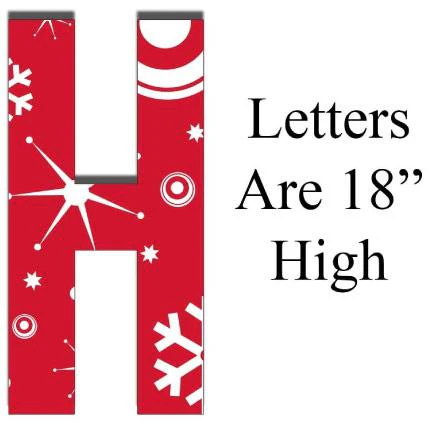 Red Snowflake Happy Birthday Jesus Letters Yard Card - 18 piece set - Image 2