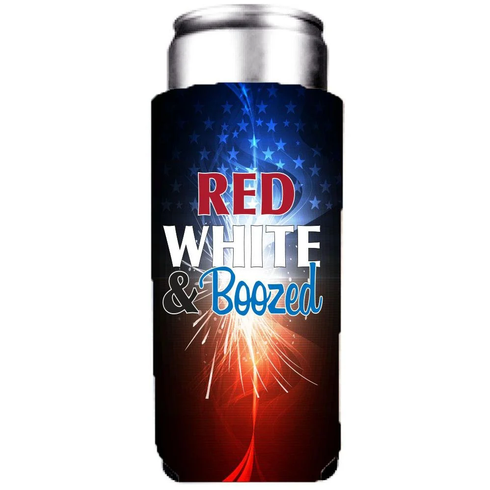 Red White & Boozed Can Coolers Pack - Image 4