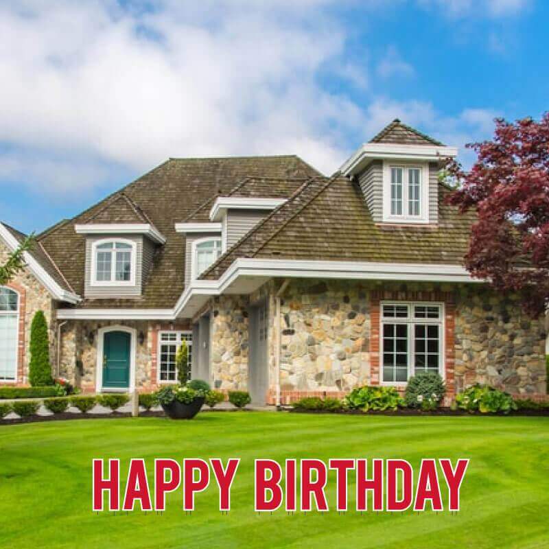 18" Bebas Solid Color Happy Birthday Yard Letters - 13 pc set - Image 9