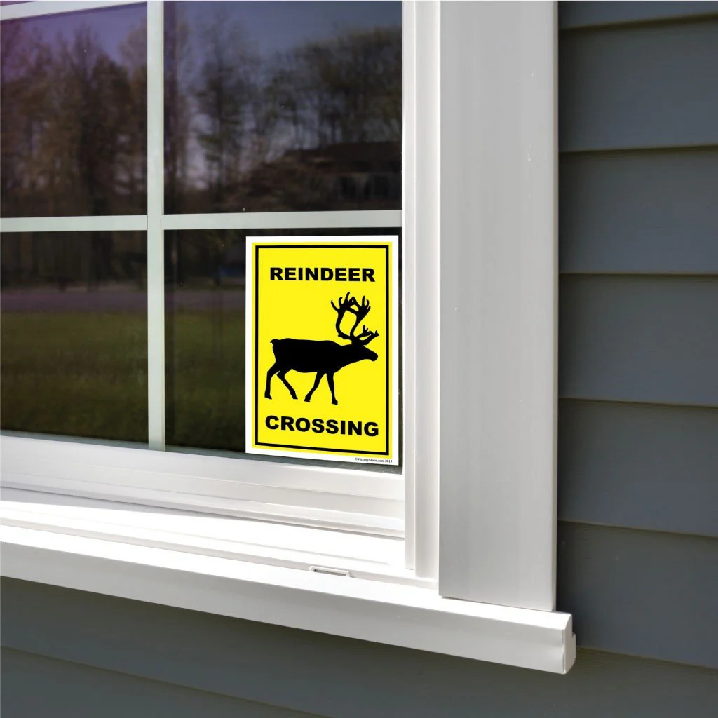 Reindeer Crossing Sign or Sticker - Image 8