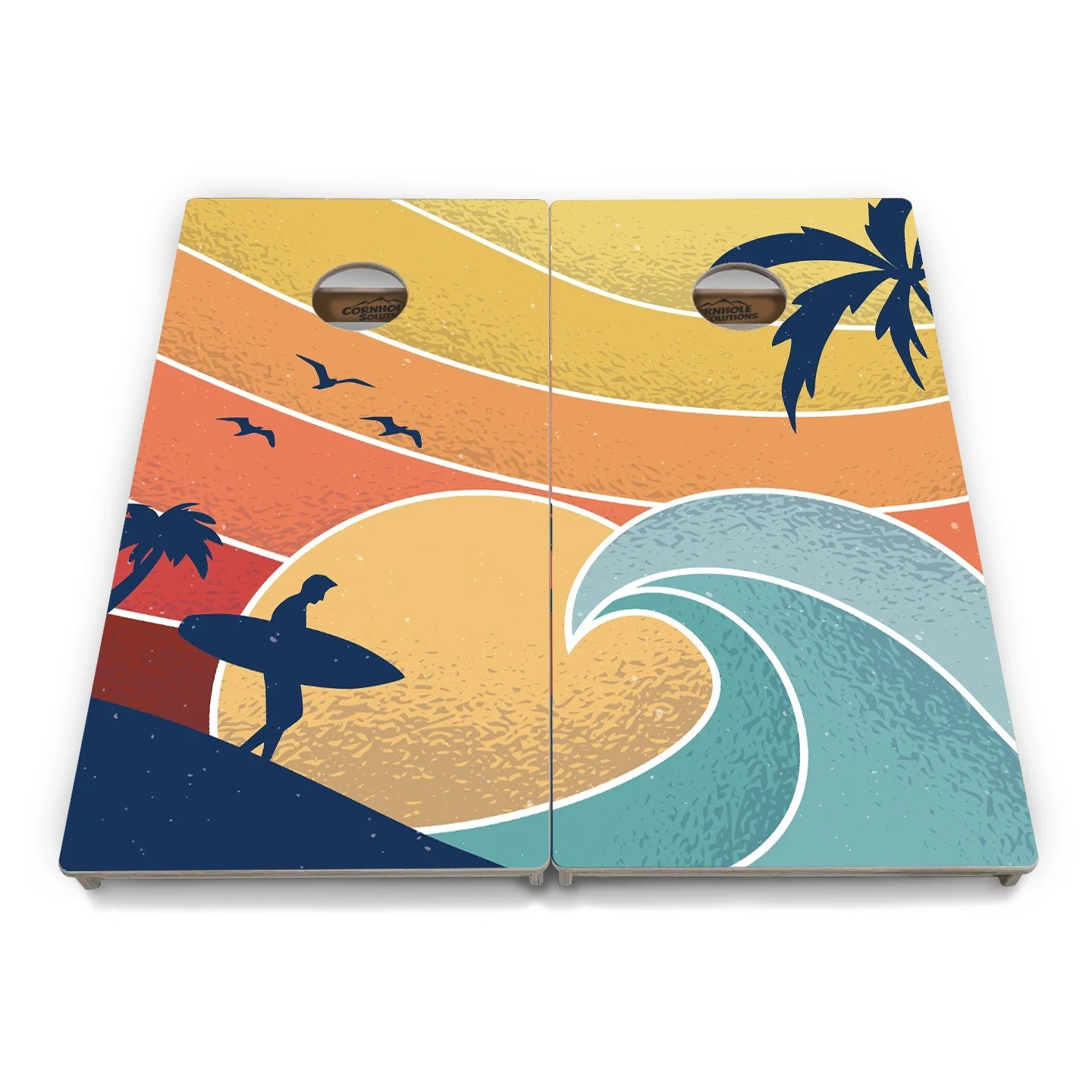 Retro Beach Cornhole Boards - Professional Tournament Series - Image 12