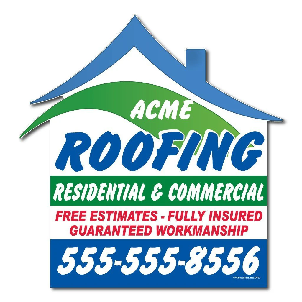 Roof Shaped Over-the-top Yard Sign with Frame Roof | Includes F11 Frame - Image 2