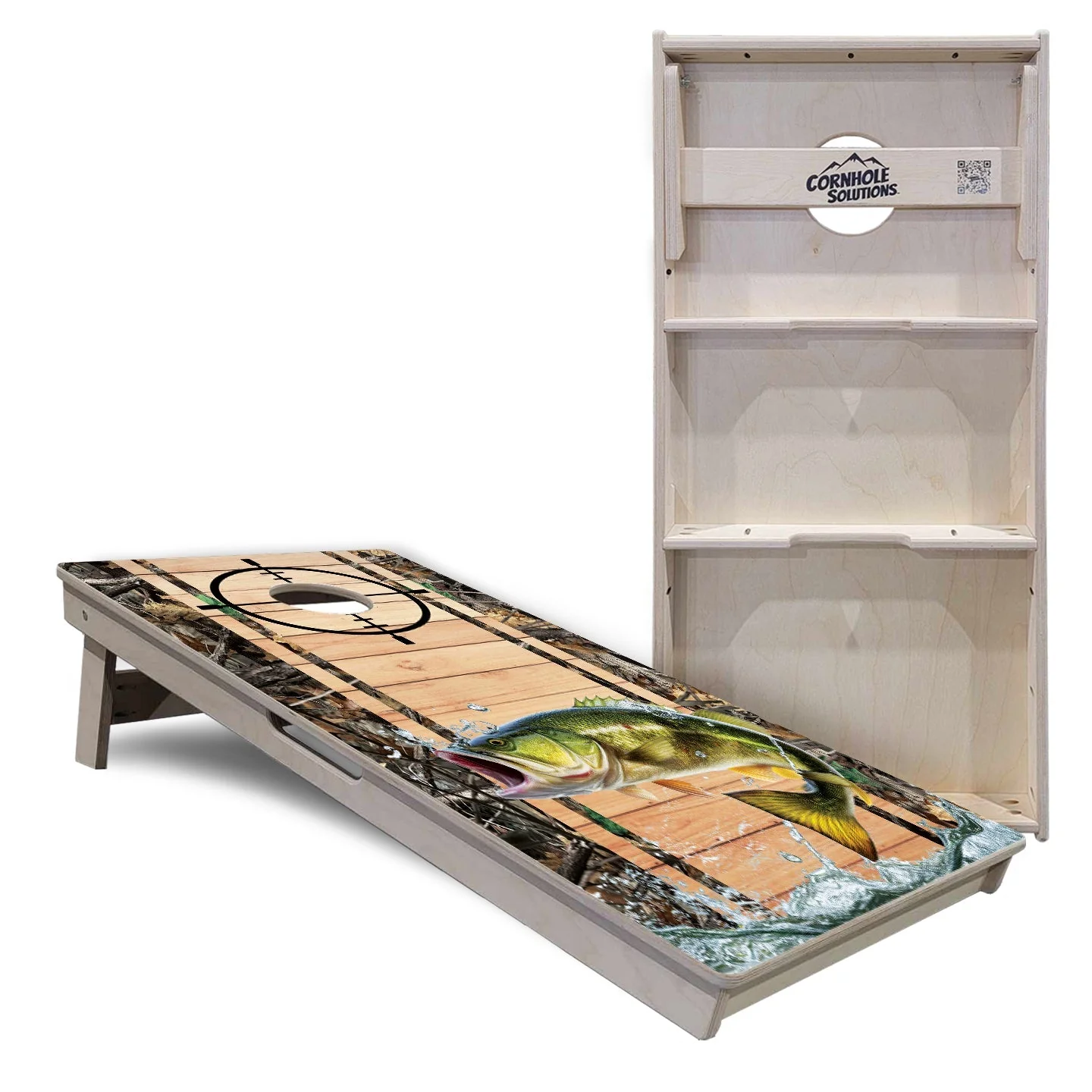 Scope Deer & Fish Plank Cornhole Boards - Professional Tournament Series - Image 10
