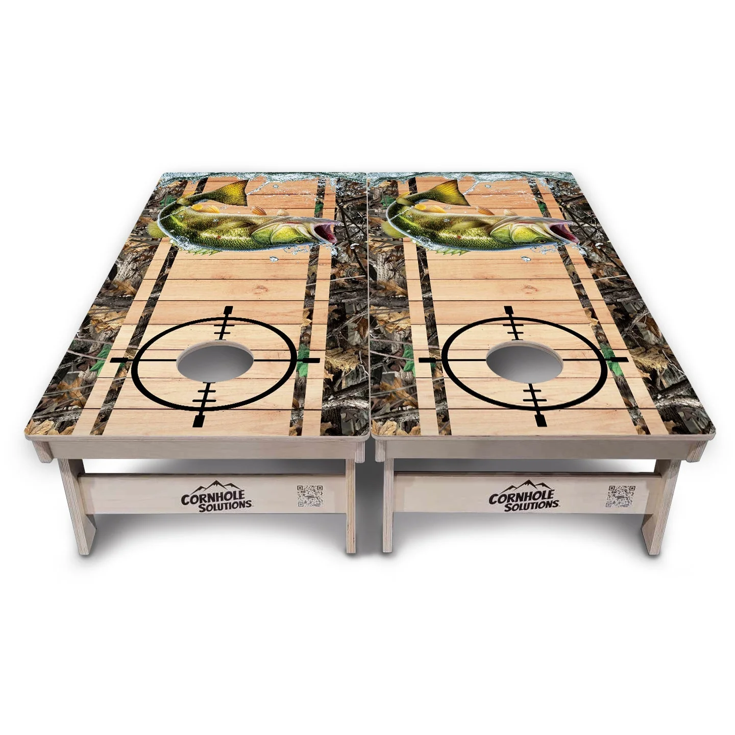 Scope Deer & Fish Plank Cornhole Boards - Professional Tournament Series - Image 12