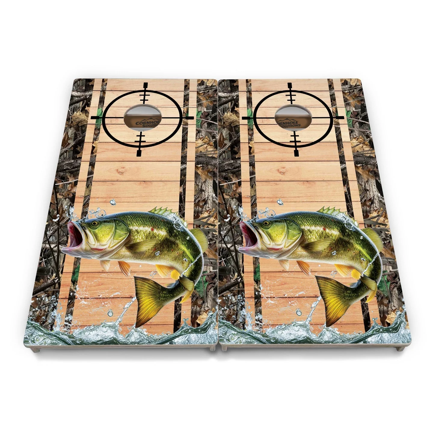 Scope Deer & Fish Plank Cornhole Boards - Professional Tournament Series - Image 8