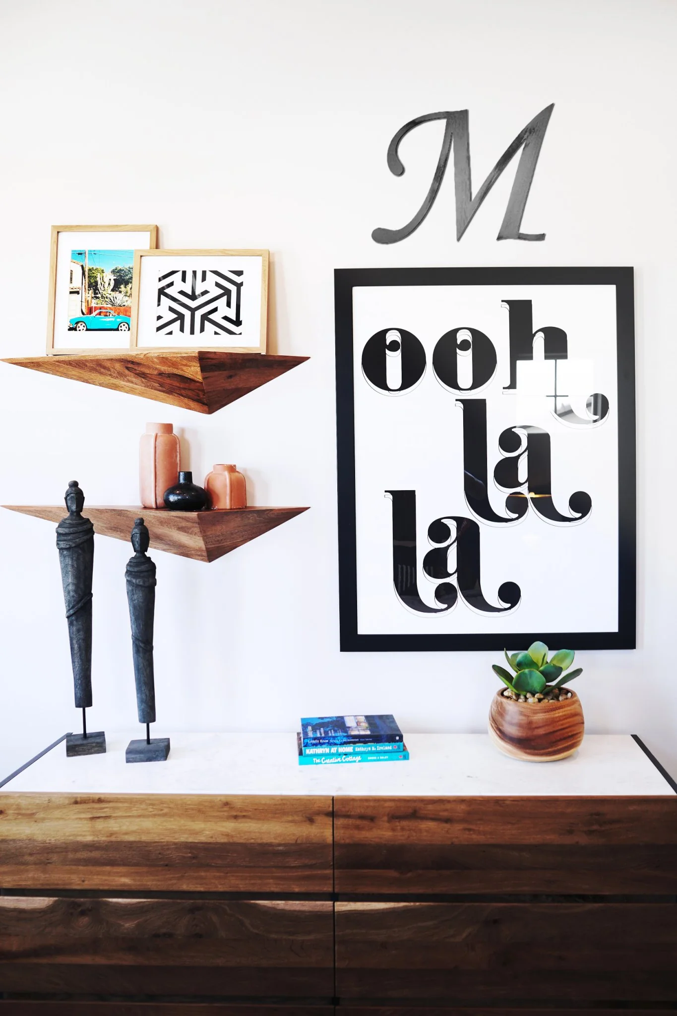 Hand Painted 13" Script Alphabet Letters Wall Decor