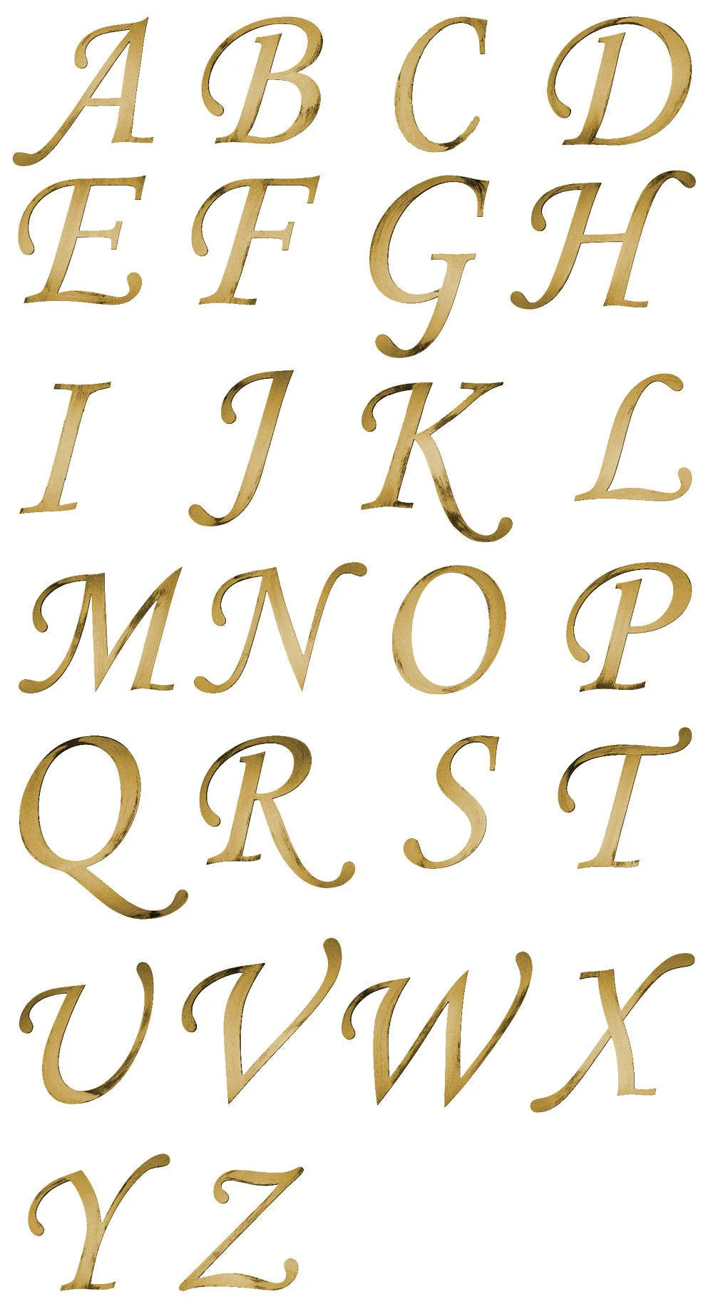 Hand Painted 13" Script Alphabet Letters Wall Decor - Image 11