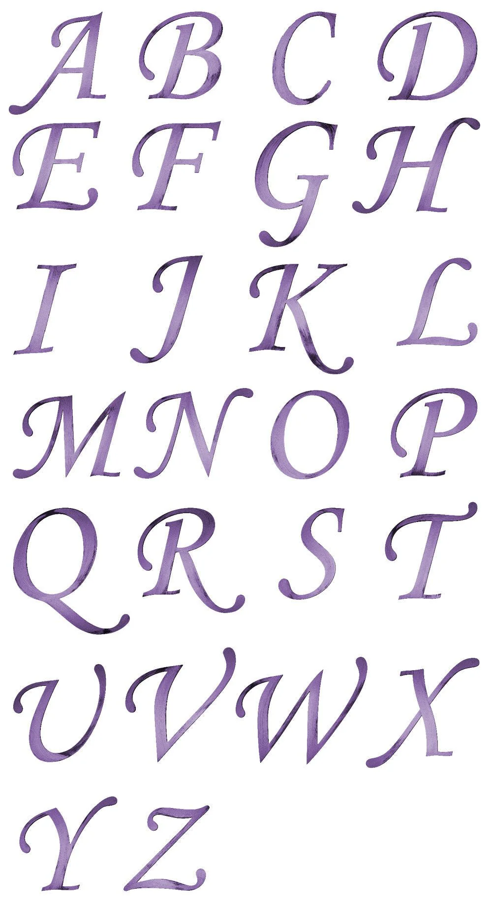 Hand Painted 13" Script Alphabet Letters Wall Decor - Image 12