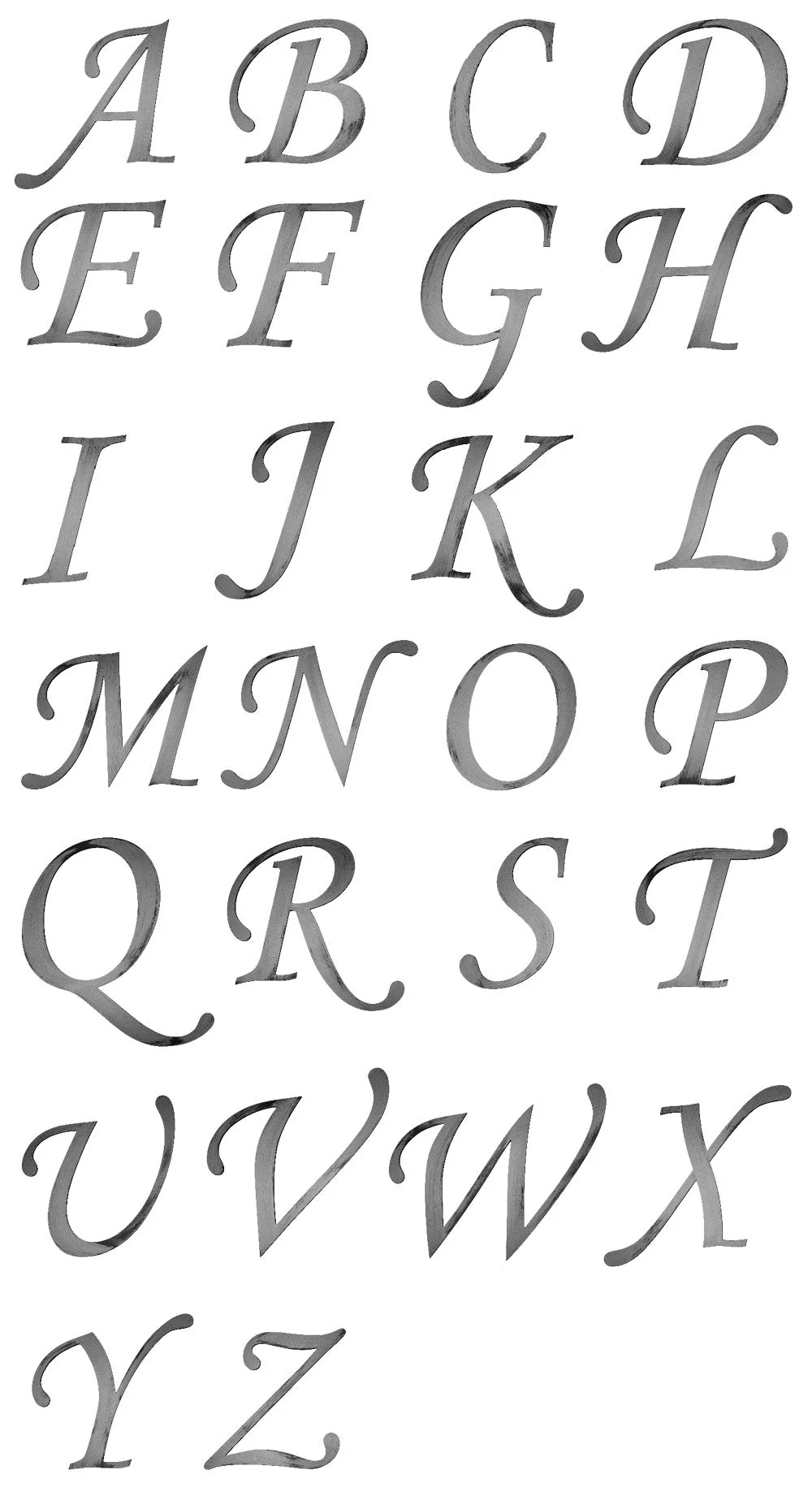 Hand Painted 13" Script Alphabet Letters Wall Decor - Image 13