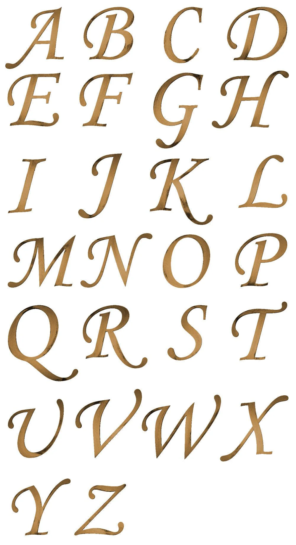 Hand Painted 13" Script Alphabet Letters Wall Decor - Image 3