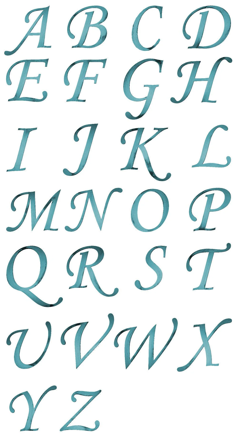 Hand Painted 13" Script Alphabet Letters Wall Decor - Image 4