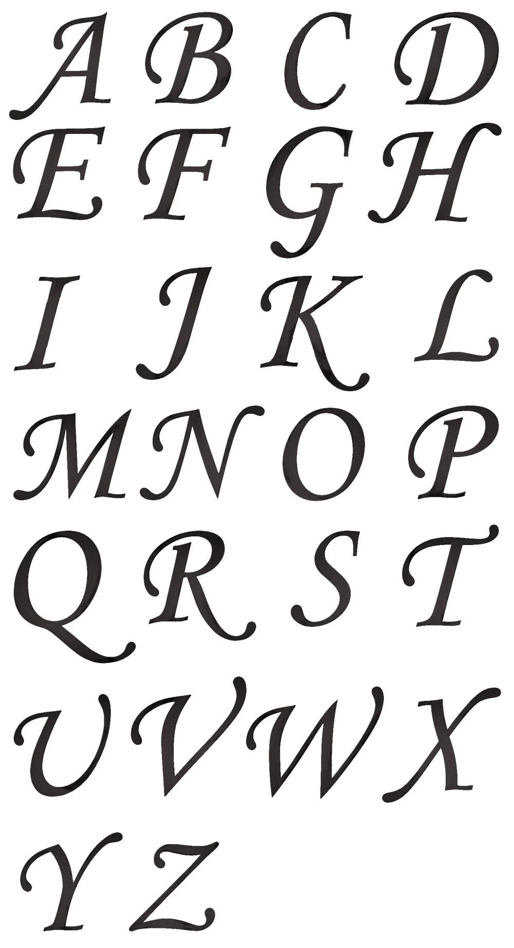 Hand Painted 13" Script Alphabet Letters Wall Decor - Image 5