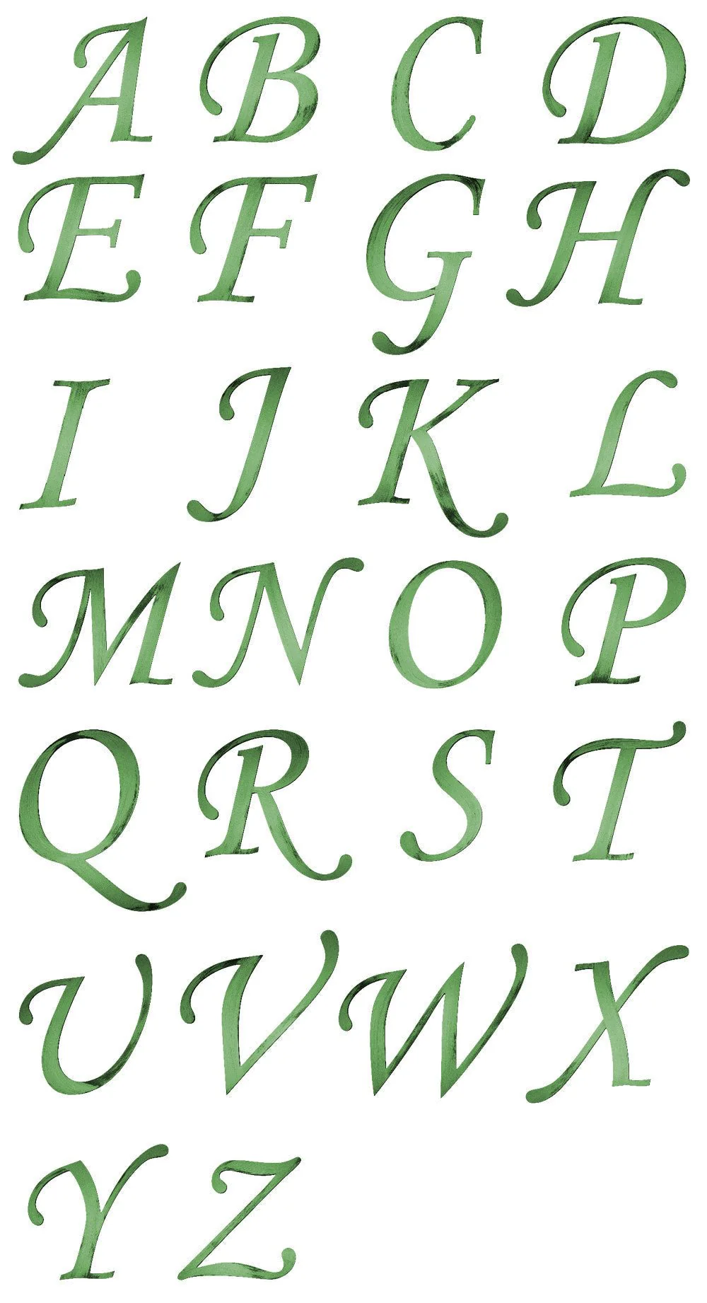 Hand Painted 13" Script Alphabet Letters Wall Decor - Image 7