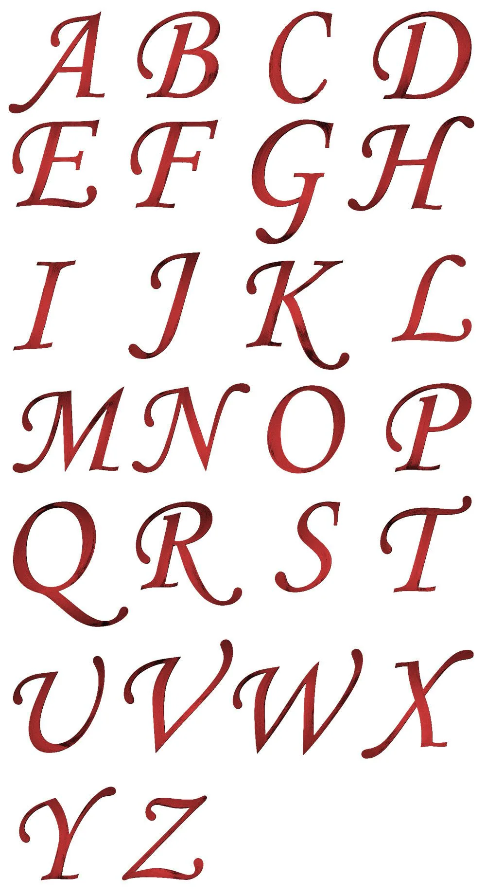 Hand Painted 13" Script Alphabet Letters Wall Decor - Image 8