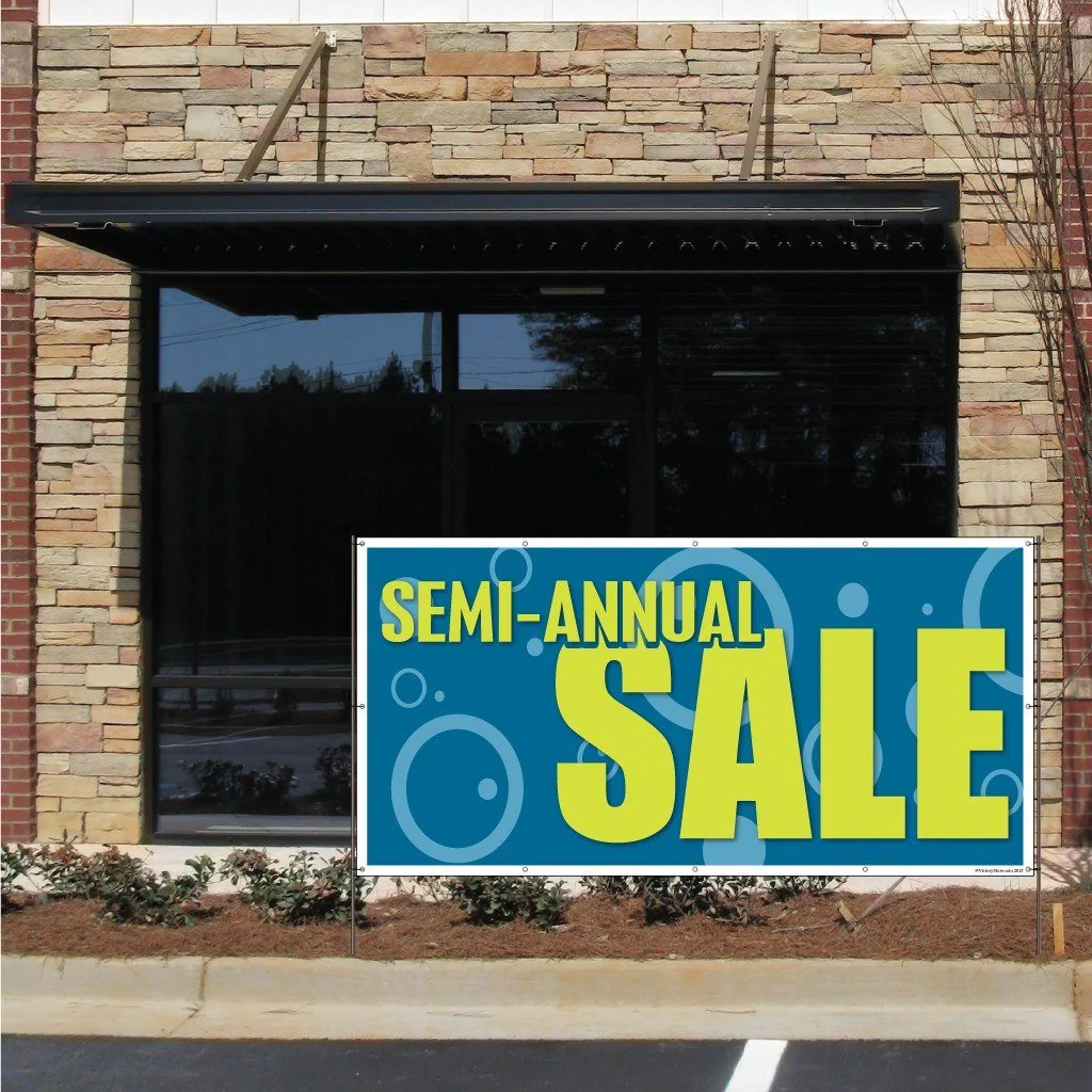 Semi Annual Sale Vinyl Banner - Image 3