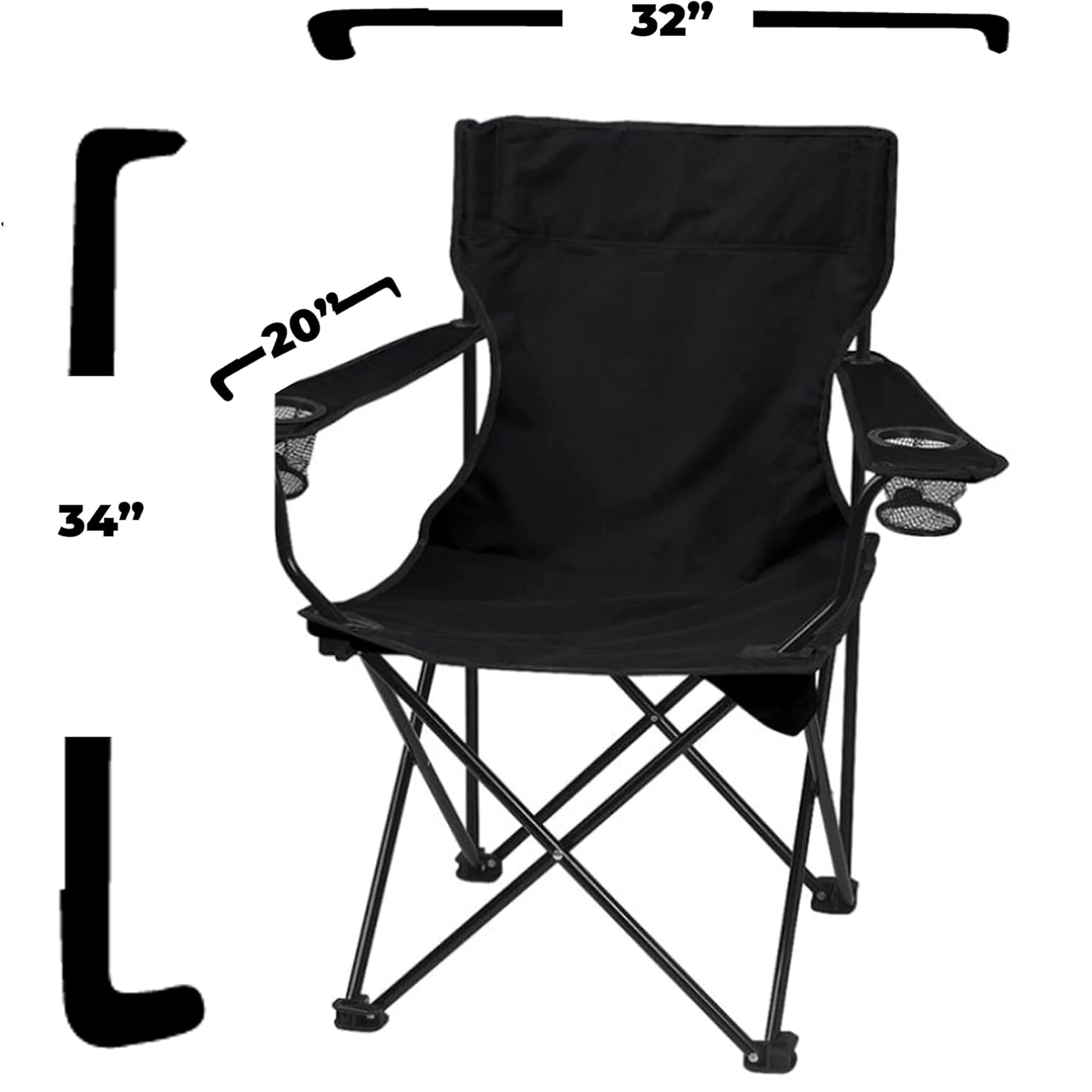 Seniors Class of 2025 Black Folding Camping Chair - Image 3