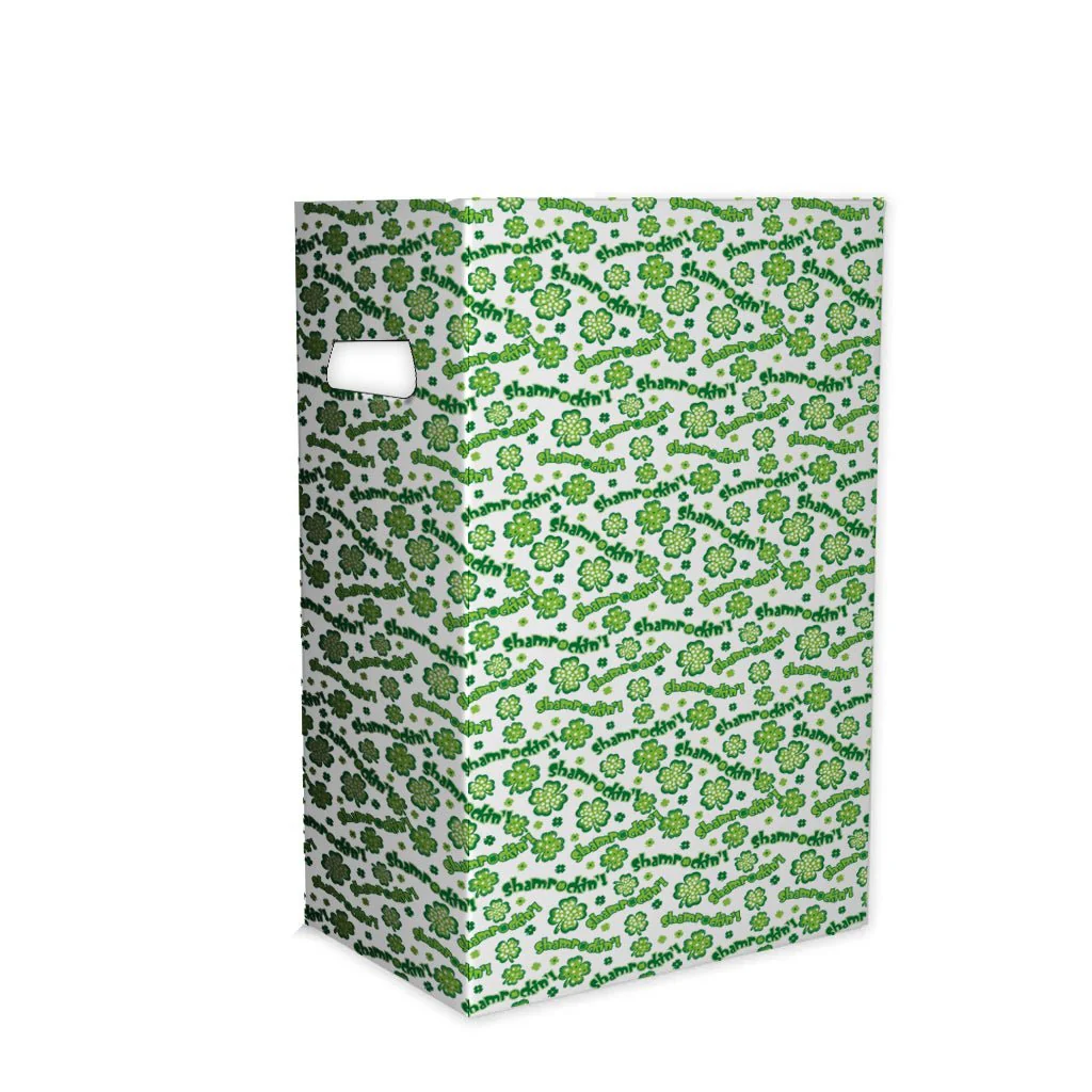 Shamrocking - Disposable Corrugated Plastic Trash Cans | 36.5 Gallons
