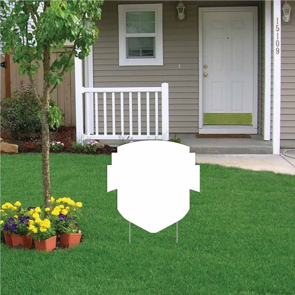 22" Blank Shield with Banner Yard Sign - Image 4