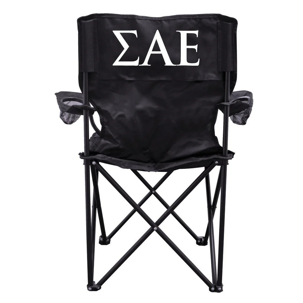 Sigma Alpha Epsilon Black Folding Camping Chair