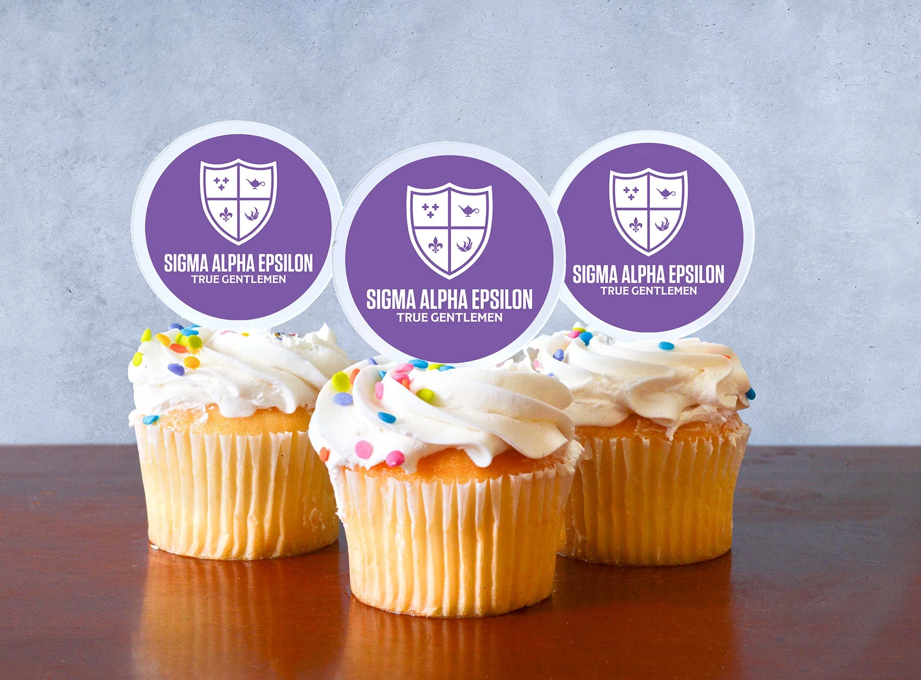 Sigma Alpha Epsilon Cupcake Toppers - Officially Licensed