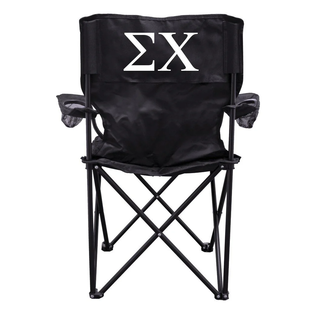 Sigma Chi Black Folding Camping Chair