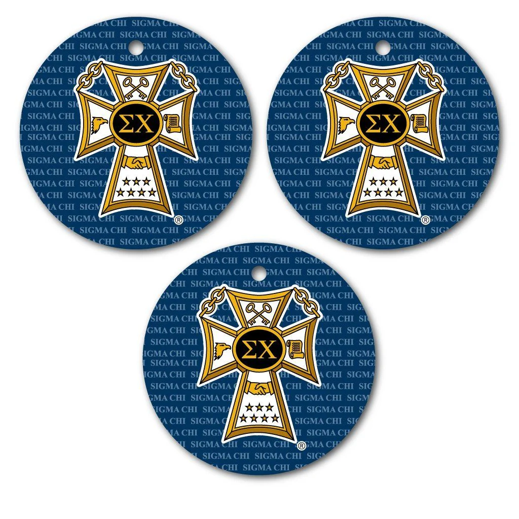 Sigma Chi Circle Shapes Ornament Set of 3 - Image 2