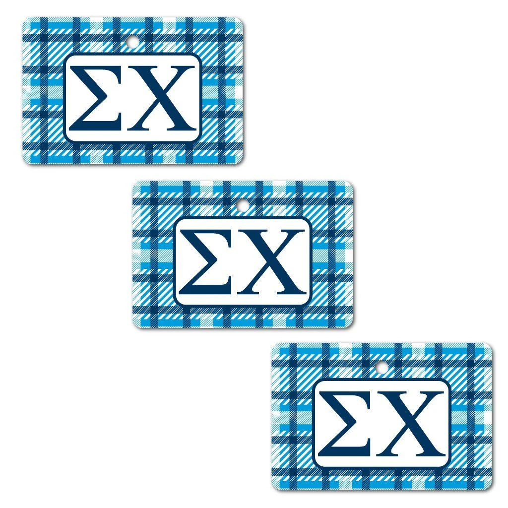 Sigma Chi Rectangle Ornament Set of 3 - Image 2
