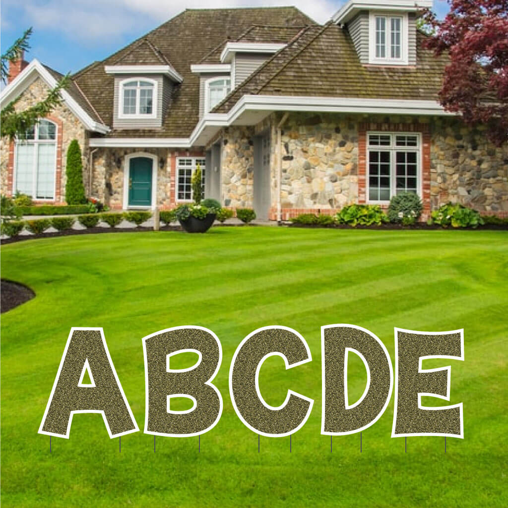 Faux Glitter 18" KG The Last Time Alphabet Yard Decoration Set - 26 pc set - Image 5