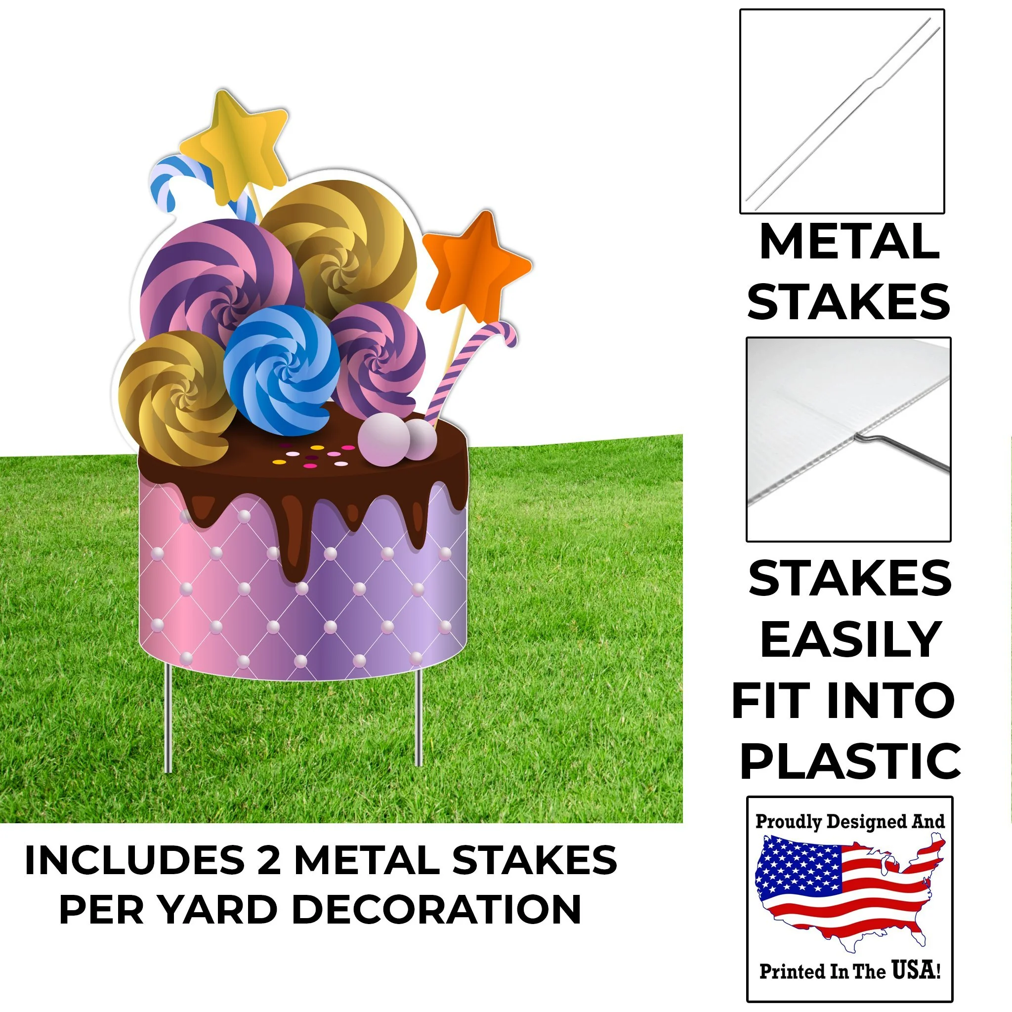 Small Happy Birthday Yard Card 22 Pc Set - Image 2