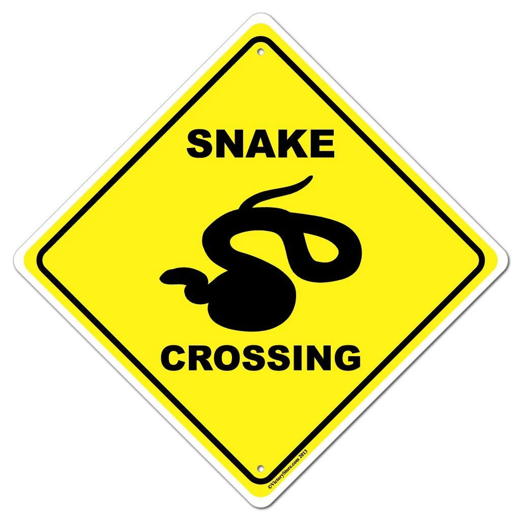 Snake Crossing Sign or Sticker - Image 2