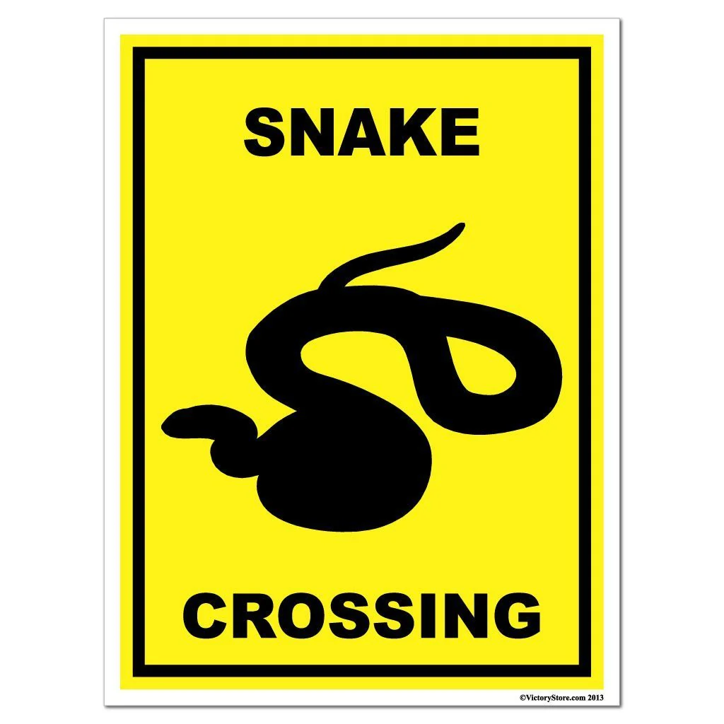 Snake Crossing Sign or Sticker - Image 4