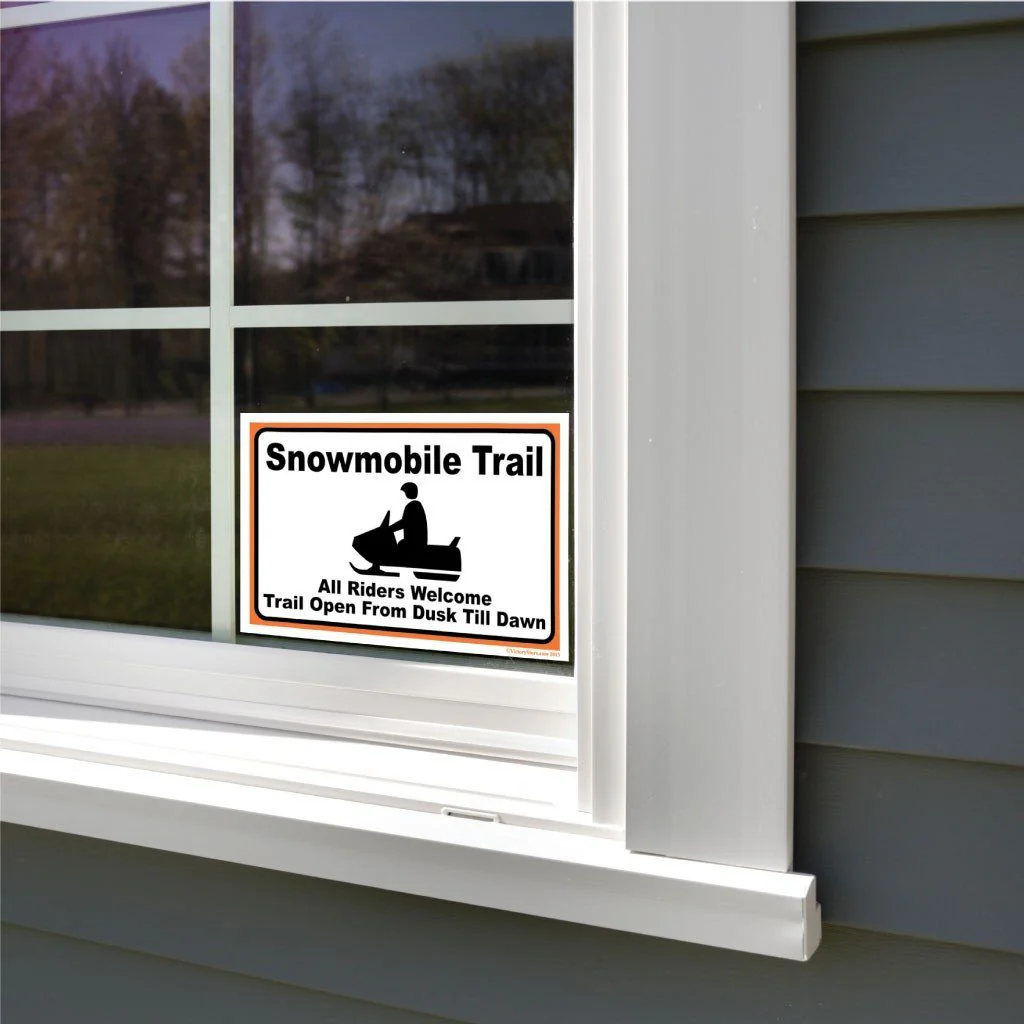 Snowmobile Trail Sign or Sticker - #8 - Image 6
