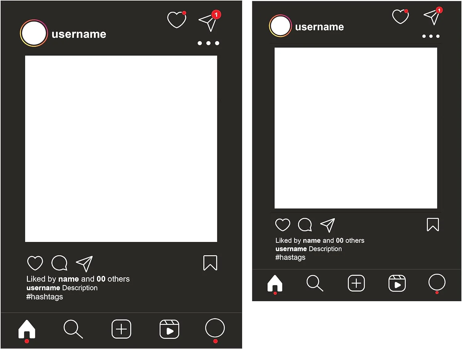 Social Media Frame Custom Photo Booth - Set of 2 - Image 4