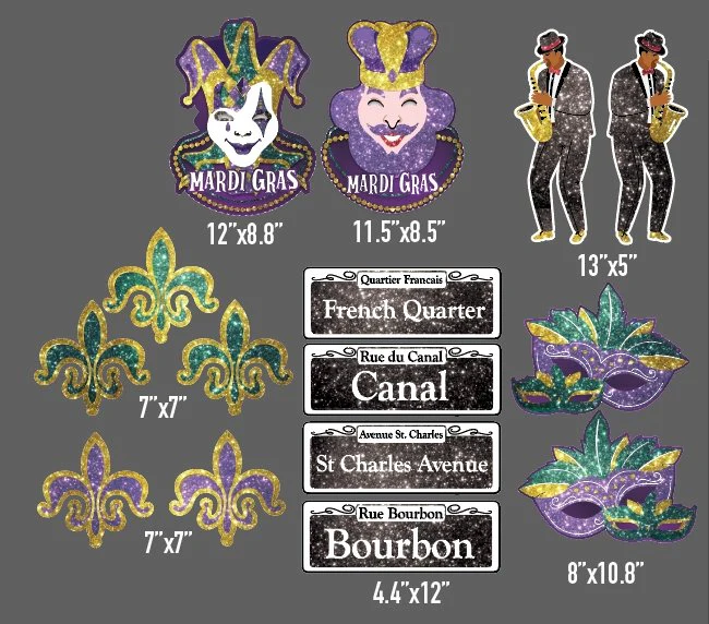 Sparkle Masquerade Mardi Gras Garage Magnet - Image 4