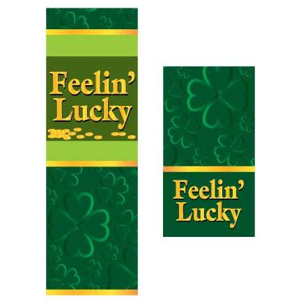 St. Patrick's Day Feeling Lucky Vinyl Door Banner - Image 3