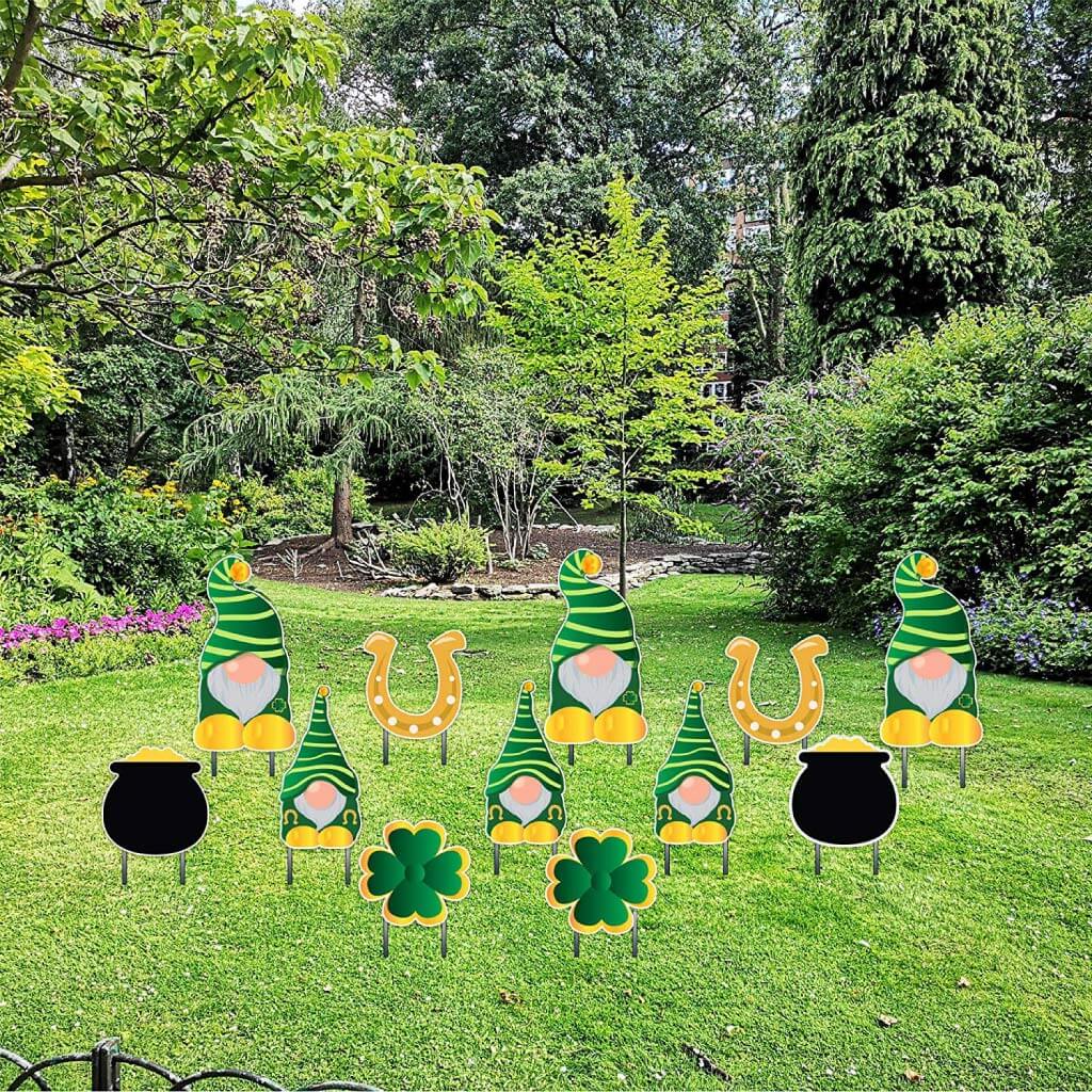 St. Patrick's Day Gnomes Yard Card | 12 pc Set