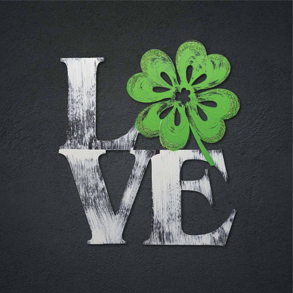 St. Patrick's Day LOVE Hand Painted Wall Decor - Image 11