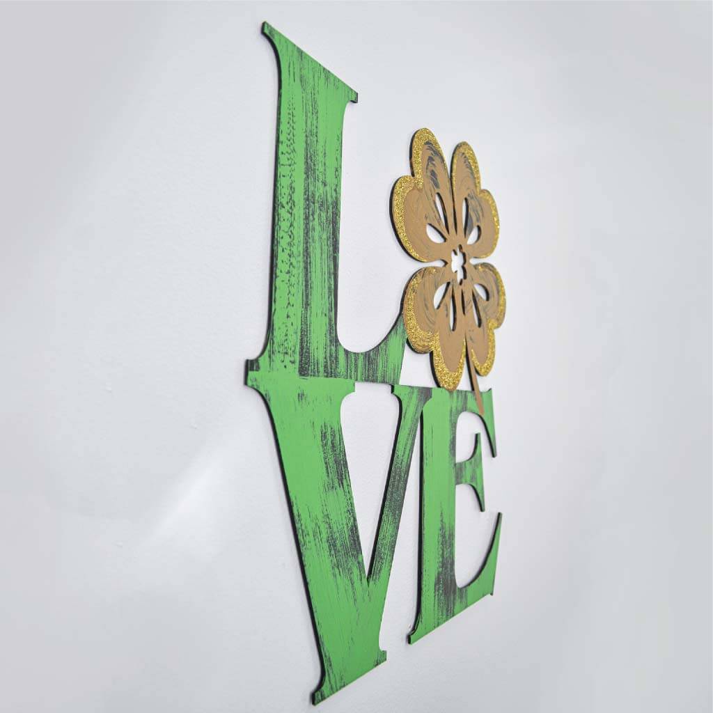 St. Patrick's Day LOVE Hand Painted Wall Decor - Image 7