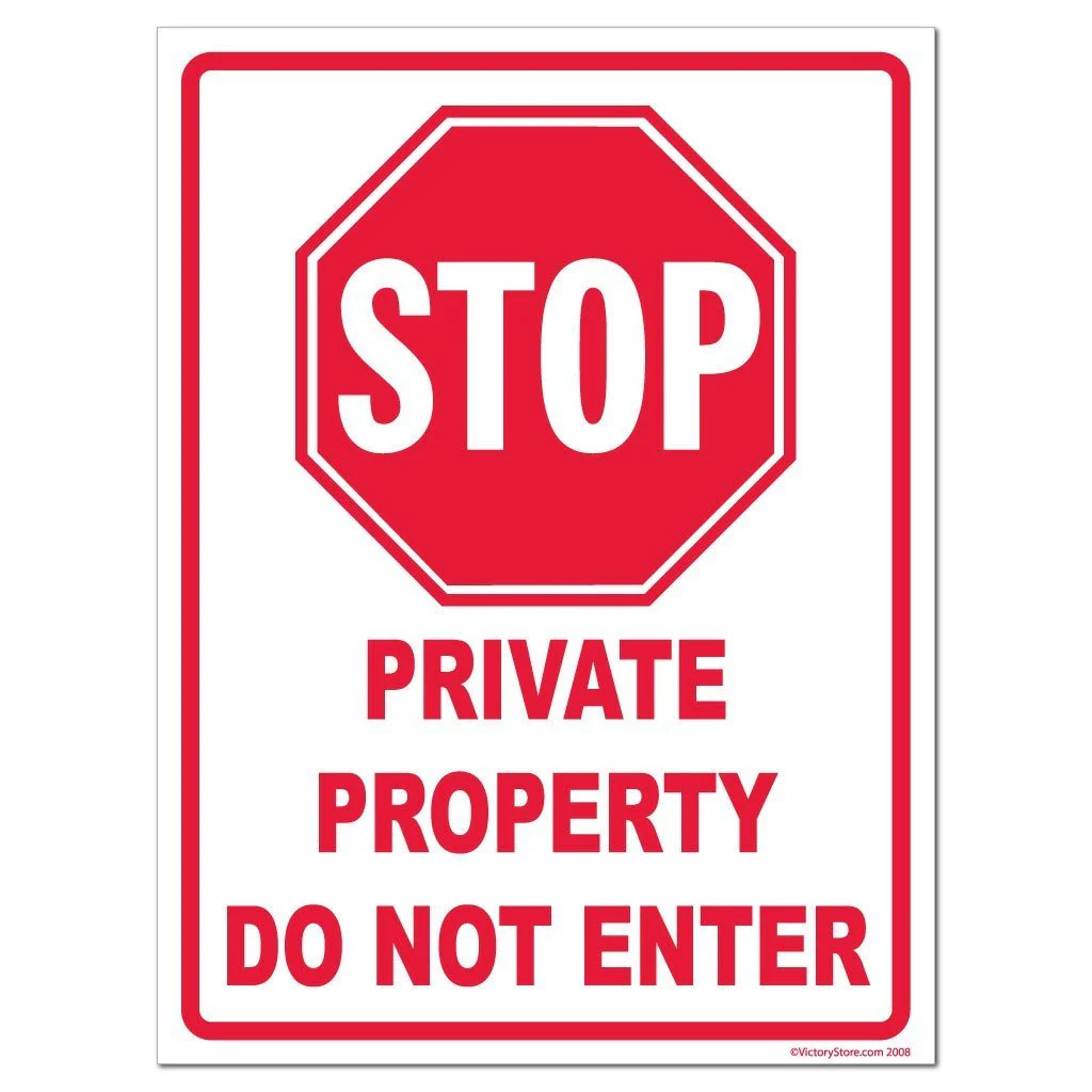 Stop: Private Property Sign or Sticker - #1 - Image 2