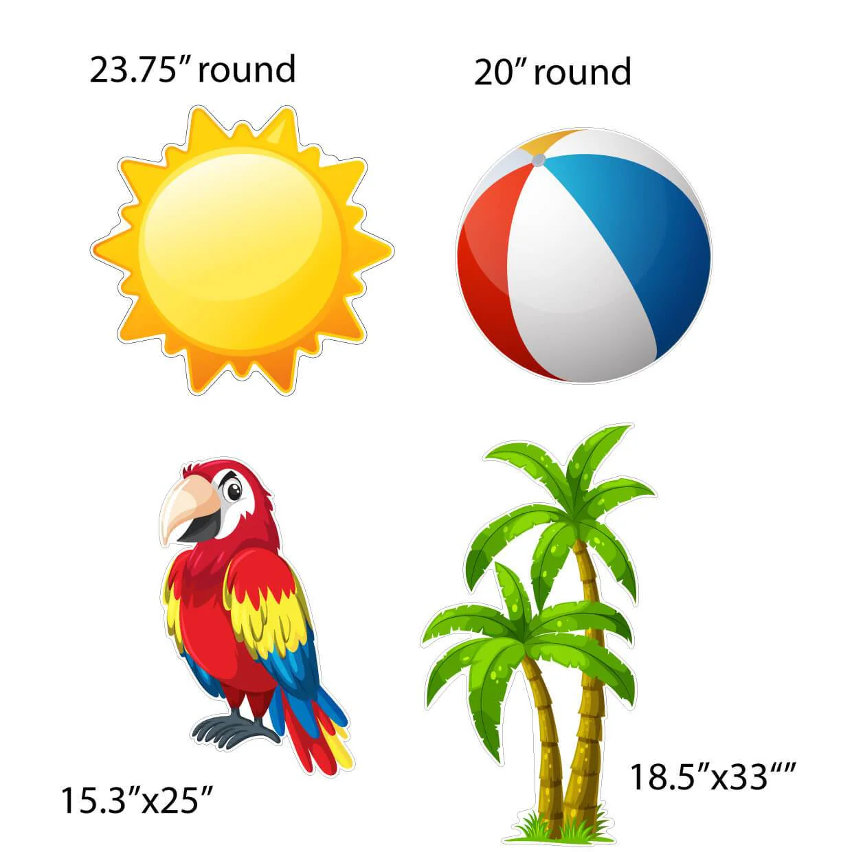 Summer Theme Yard Card Flair 10 pc set - Image 3