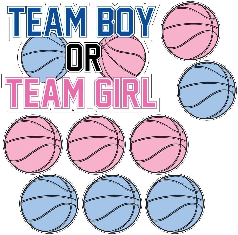 Team Boy or Team Girl Basketball Theme Gender Reveal Yard Decoration - Image 2