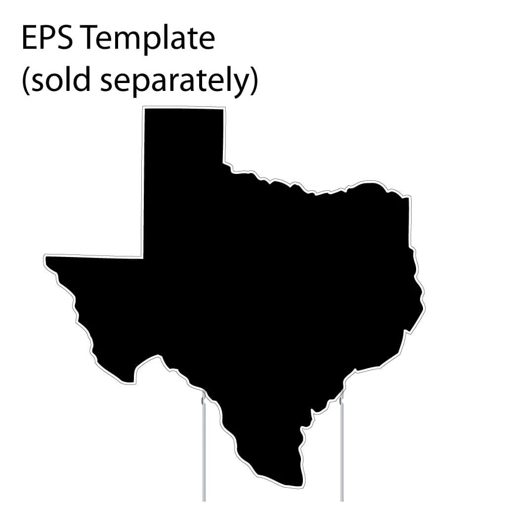 Texas State Shaped Corrugated Plastic Yard Sign Blank - Image 4