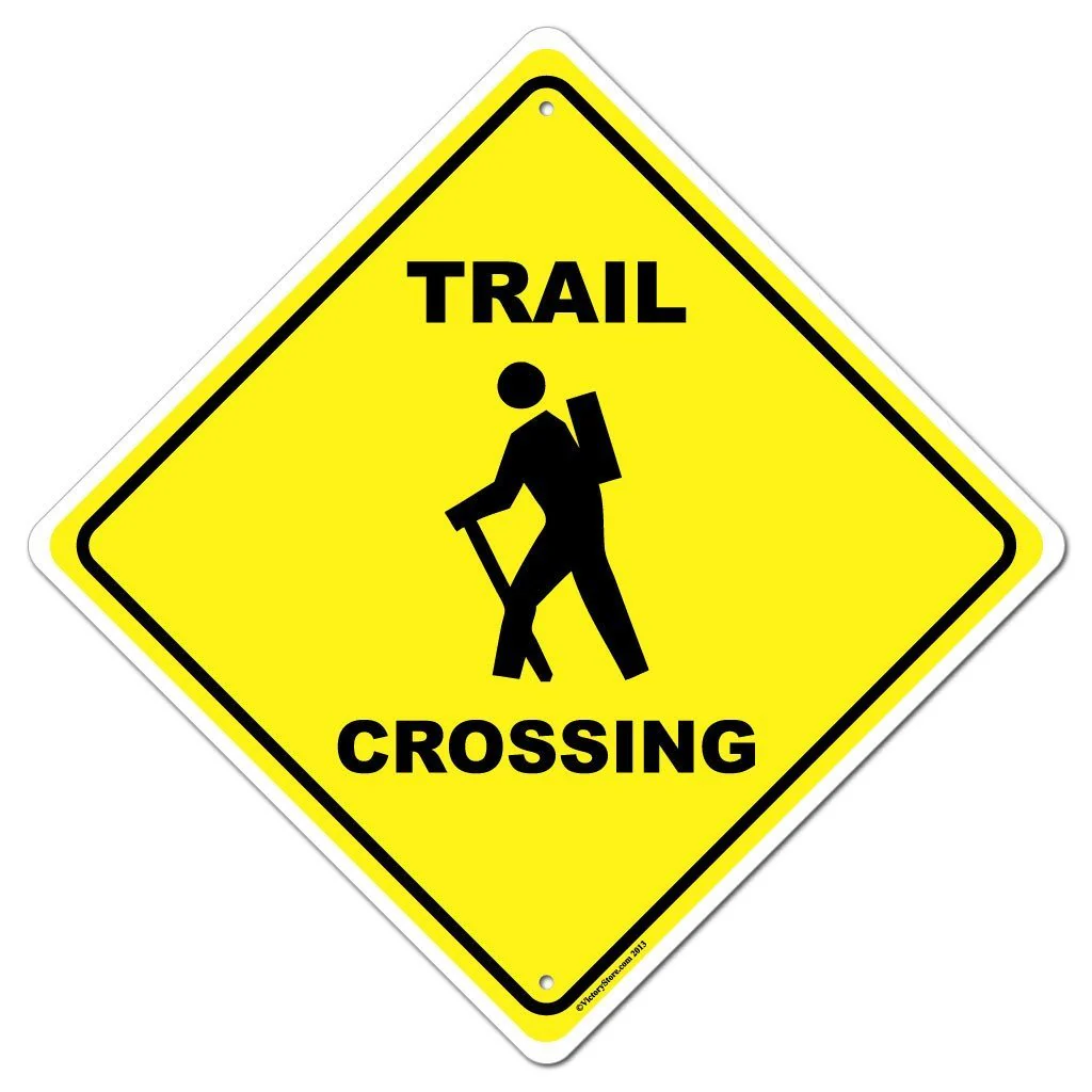 Trail Crossing Sign or Sticker - Image 2