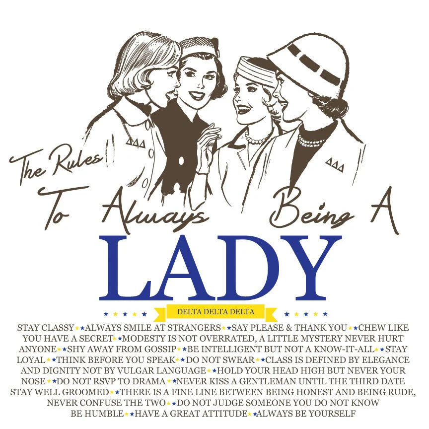 Tri Delta Always Being A Lady T-shirt - Image 2
