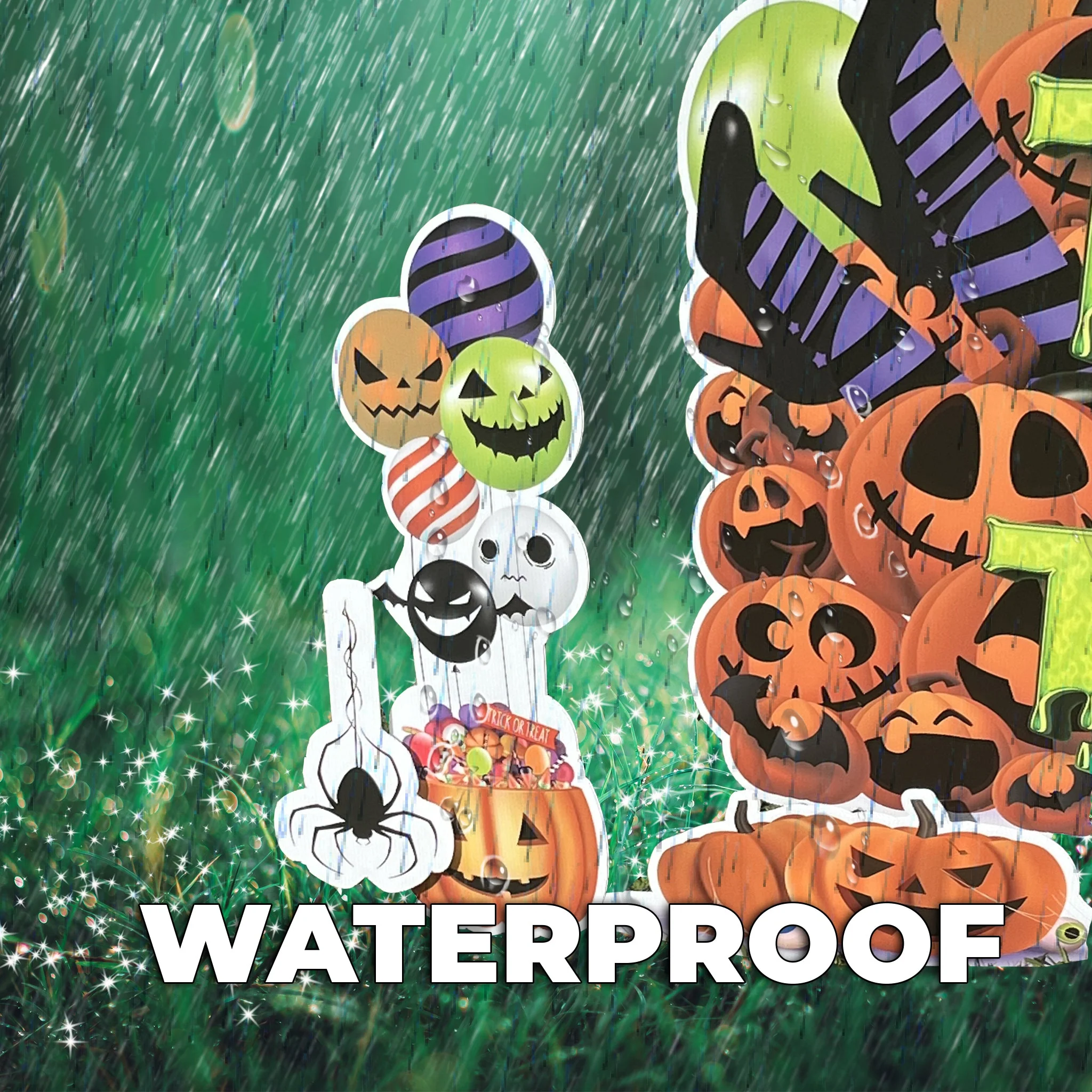 Trick Or Treat Oversized Halloween EZ Yard Card Decoration - 7 pc Set - Image 4